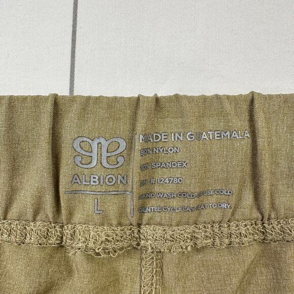 Albion Pants Womens Large Khaki Heather Tan Jetsetter Jogger Ankle Zip Sporty - Picture 5 of 12